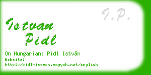 istvan pidl business card